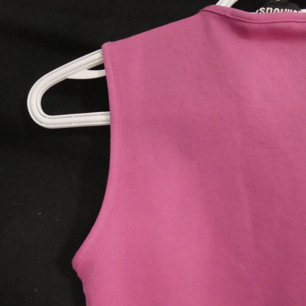 DOLLHOUSE size small Pink Polyester Tank Top Made In The USA With Cat Face Front - Picture 9 of 14